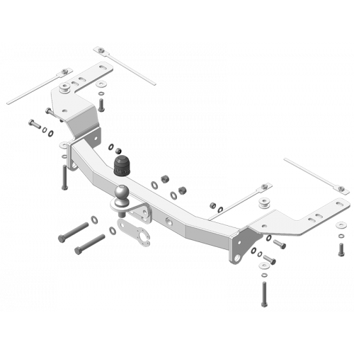 Фаркоп ZincaR на Lexus LX 570 2007-2021 Арт. ZT101FE (полностью оцинкованный)