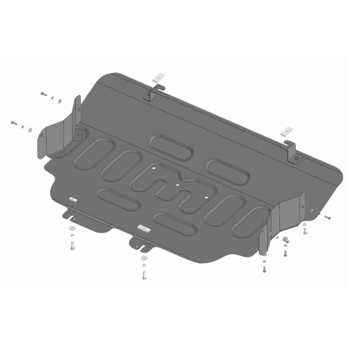 Защита Картера двигателя, КПП MOTODOR для Jetour X70 Plus 2023-, Сталь 2 мм - Арт. 79012