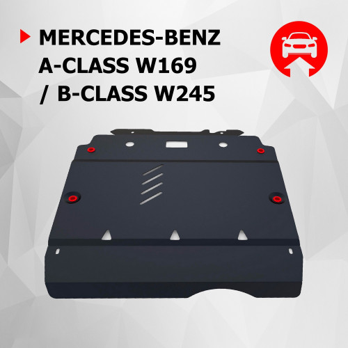 Защита Картера двигателя, КПП АвтоБроня для Mercedes-Benz A-Class 2004-2008 II W169, Сталь 45778 мм - Арт. 111.03916.1